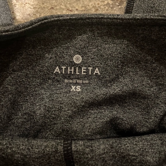 Athleta Salutation 7/8 Ankle Tight Leggings XS Black Powervita Yoga - Picture 3 of 5